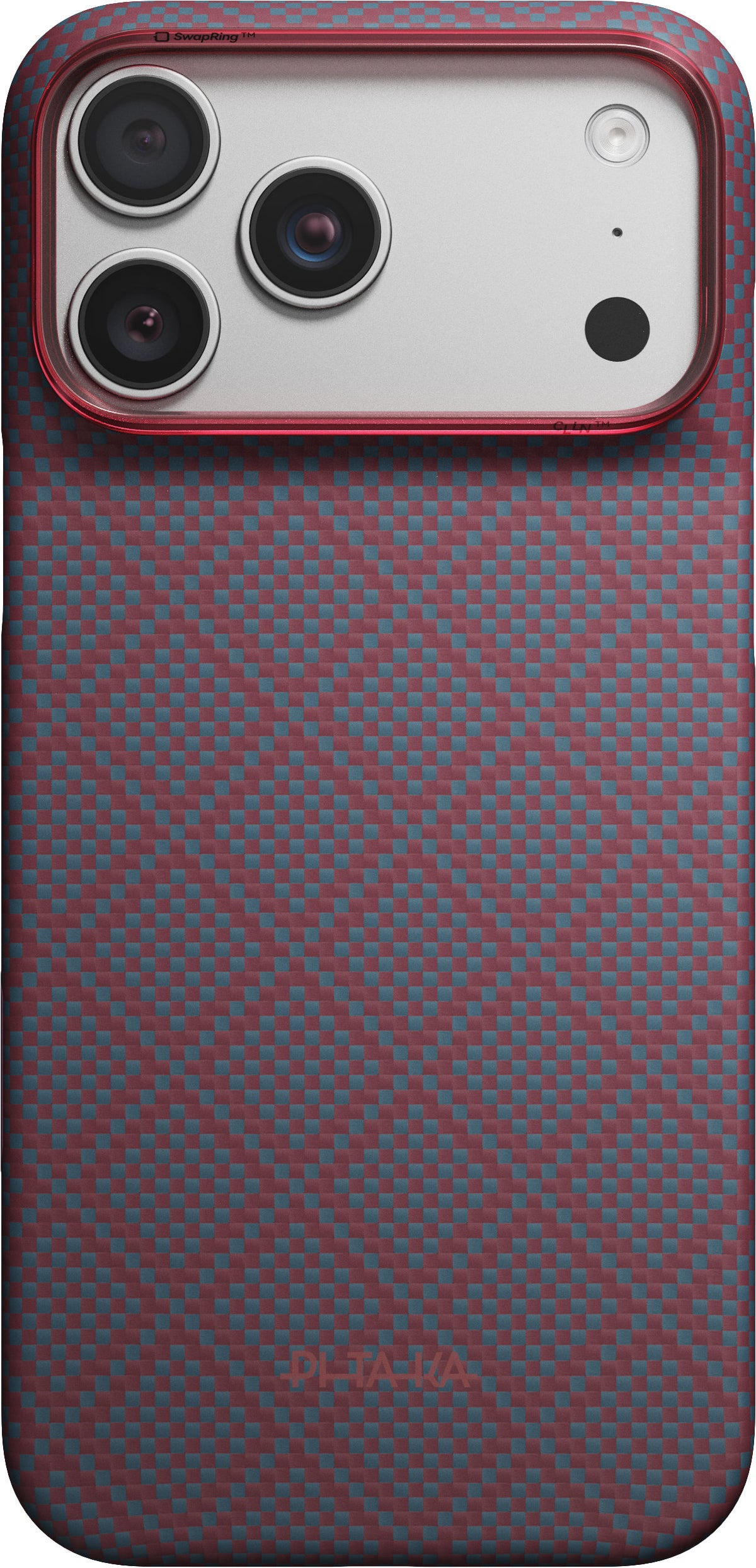 Pitaka iPhone 17 Pro Max/iPhone 18 Pro Max Skal Edge MagSafe Argyle Blue's Red