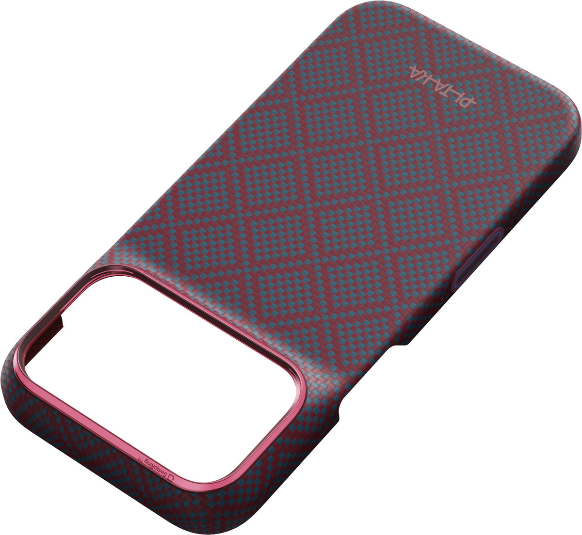 Pitaka iPhone 17 Pro/iPhone 18 Pro Skal Edge MagSafe Argyle Blue's Red