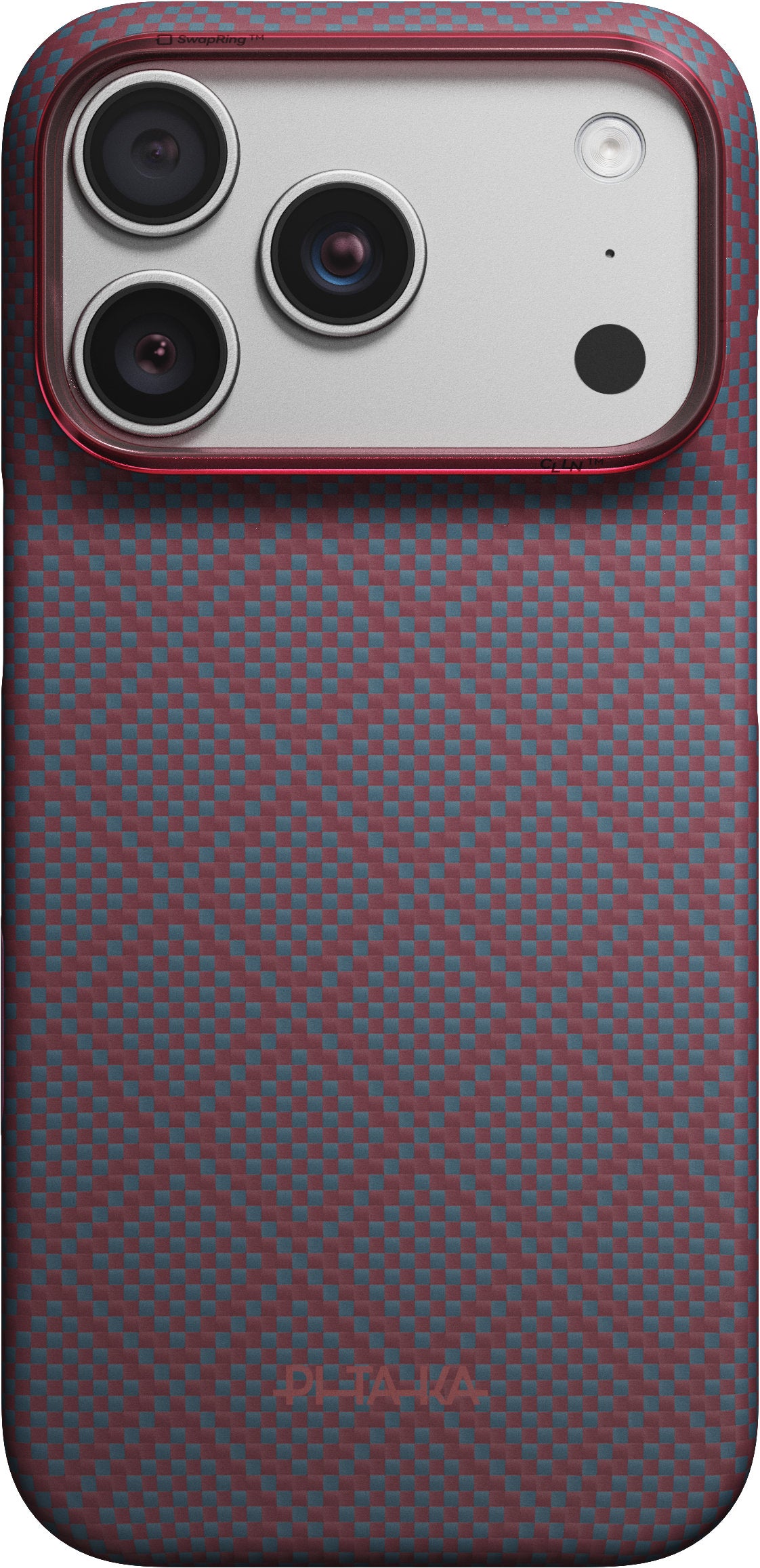 Pitaka iPhone 17 Pro/iPhone 18 Pro Skal Edge MagSafe Argyle Blue's Red