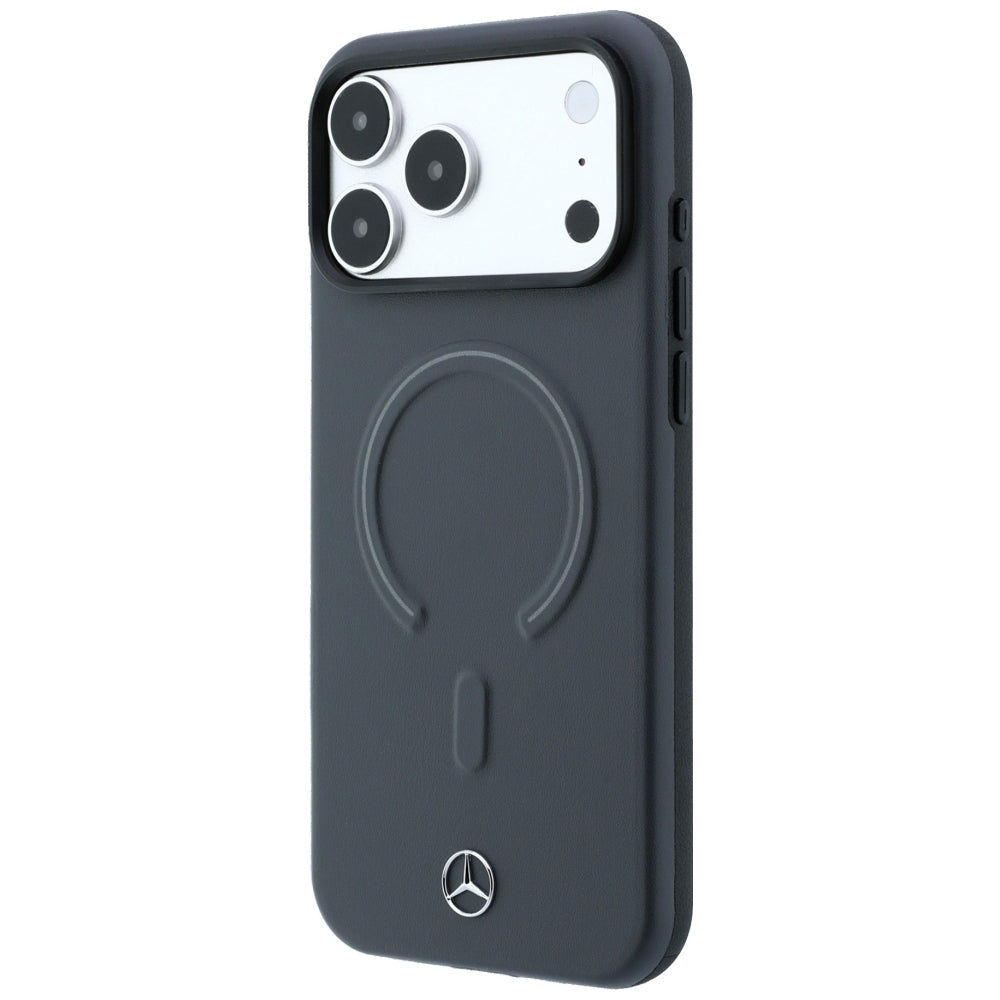 Mercedes Benz iPhone 17 Pro/iPhone 18 Pro Skal Leather 3D MagSafe Grå