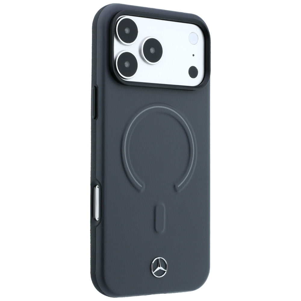 Mercedes Benz iPhone 17 Pro/iPhone 18 Pro Skal Leather 3D MagSafe Grå