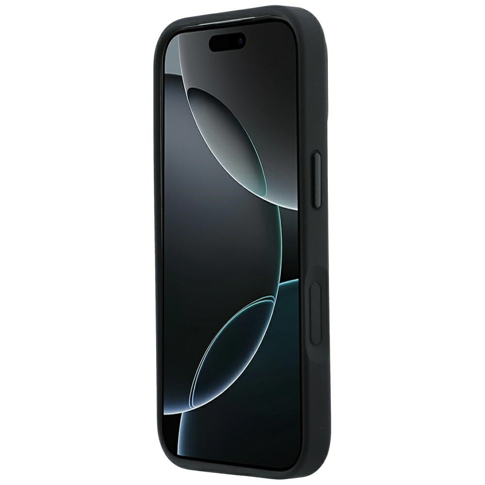 Mercedes Benz iPhone 17 Pro/iPhone 18 Pro Skal Leather Crossed Lines Svart