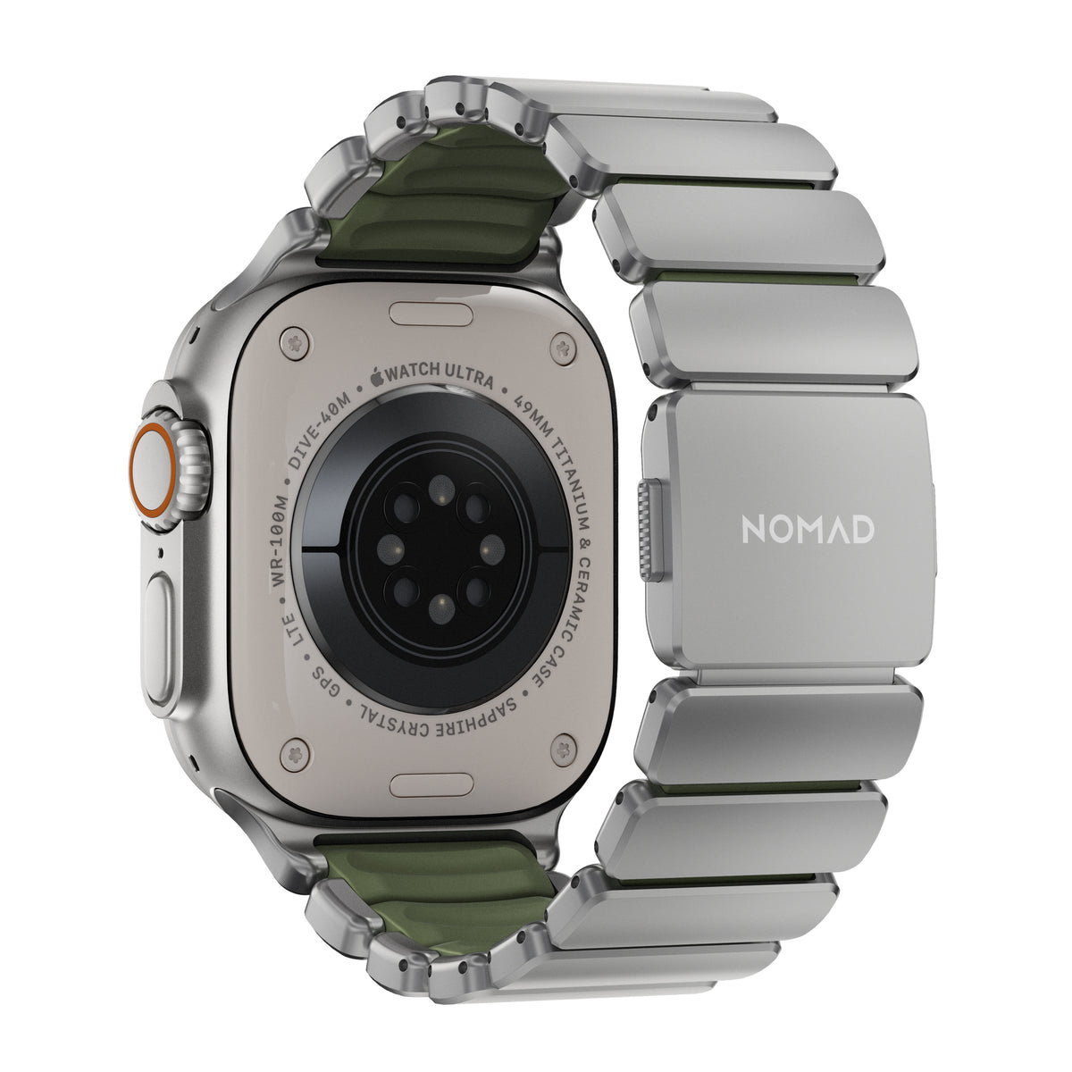 Nomad Apple Watch 45/46mm/Ultra 49mm Armband Stratos Band Natural Forest