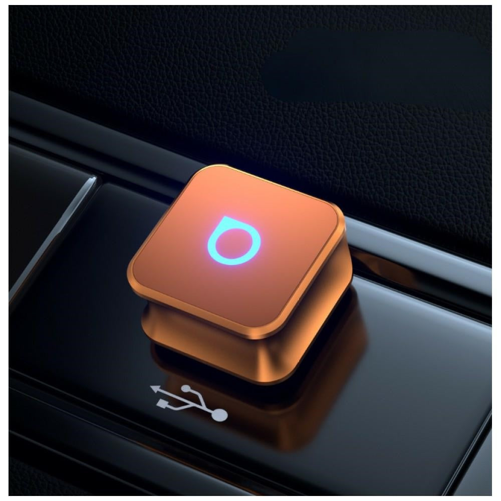 Ottocast Mini Cube Trådlös CarPlay/Android Auto Adapter Orange