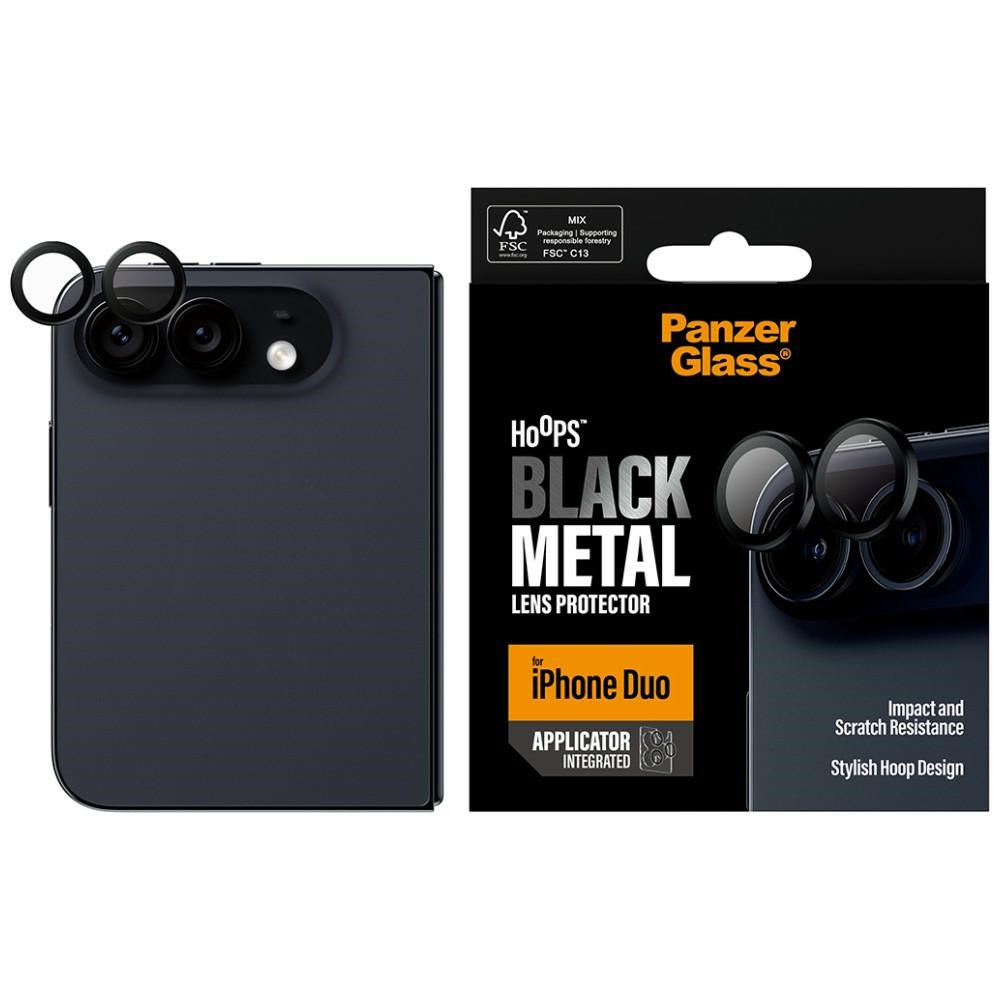 PanzerGlass iPhone Duo Kameraskydd Hoops Svart