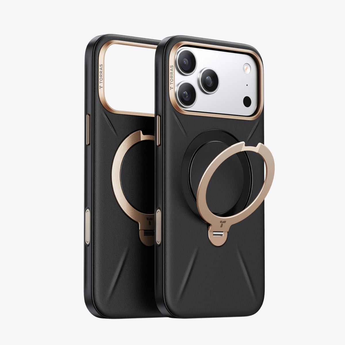 Torras iPhone 18 Pro Skal Ostand Q3 Vegskin Obsidian Black