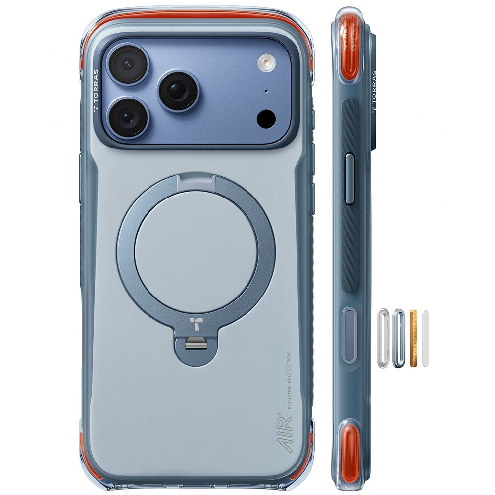Torras iPhone 18 Pro Skal Ostand Q3 Air Pro Polar Slate