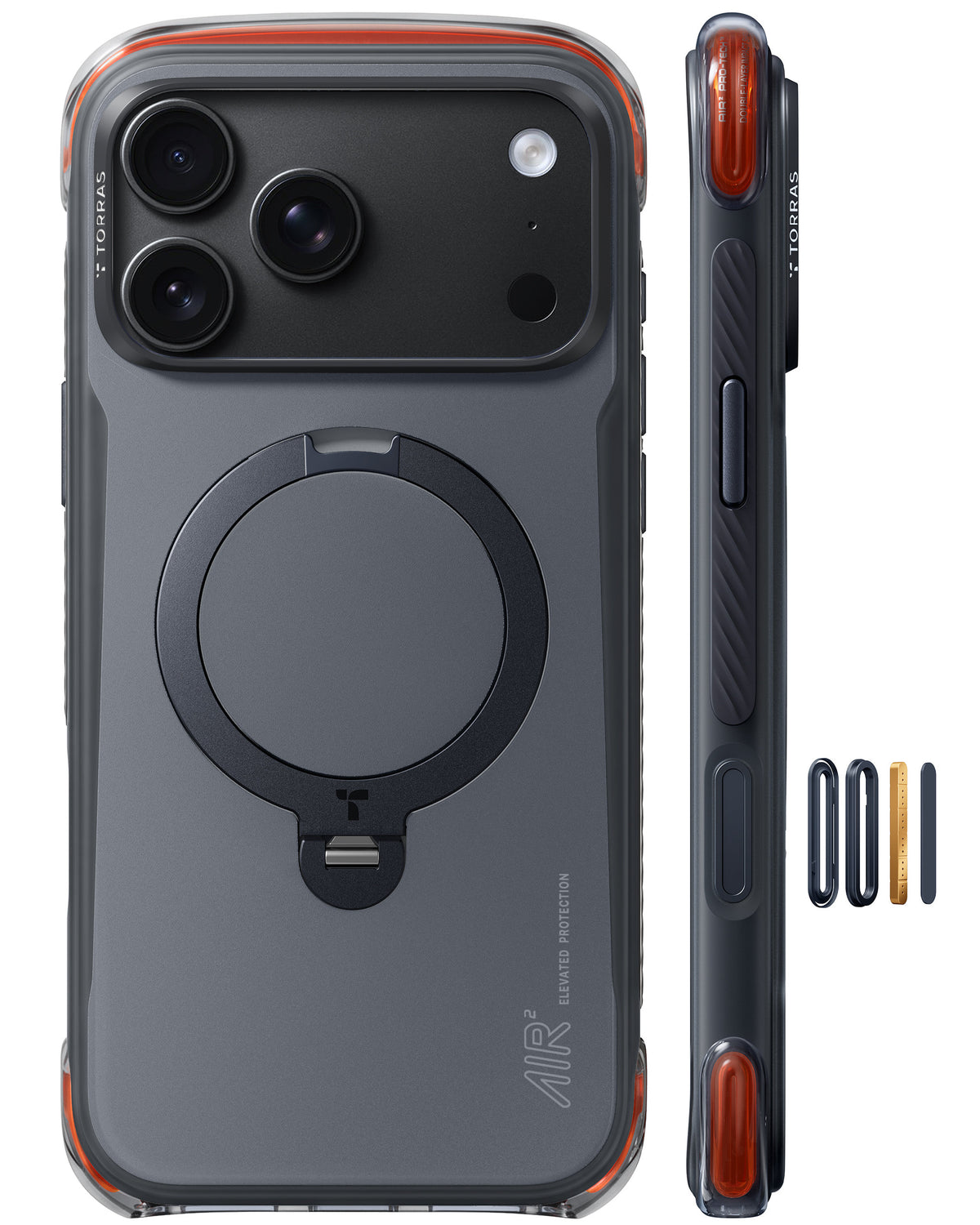 Torras iPhone 18 Pro Max Skal Ostand Q3 Air Pro Obsidian Core
