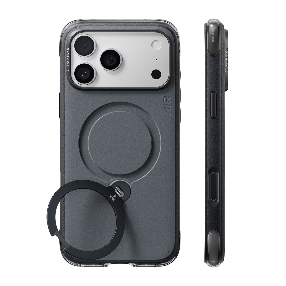 Torras iPhone 18 Pro Max Skal Ostand Q3 Air Essential Obsidian Black