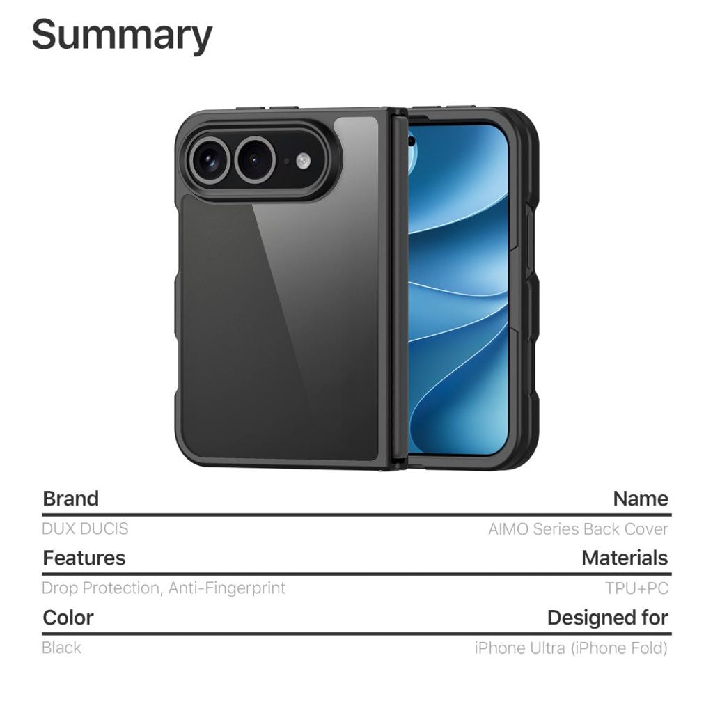 Dux Ducis iPhone Duo Skal Aimo Series Svart