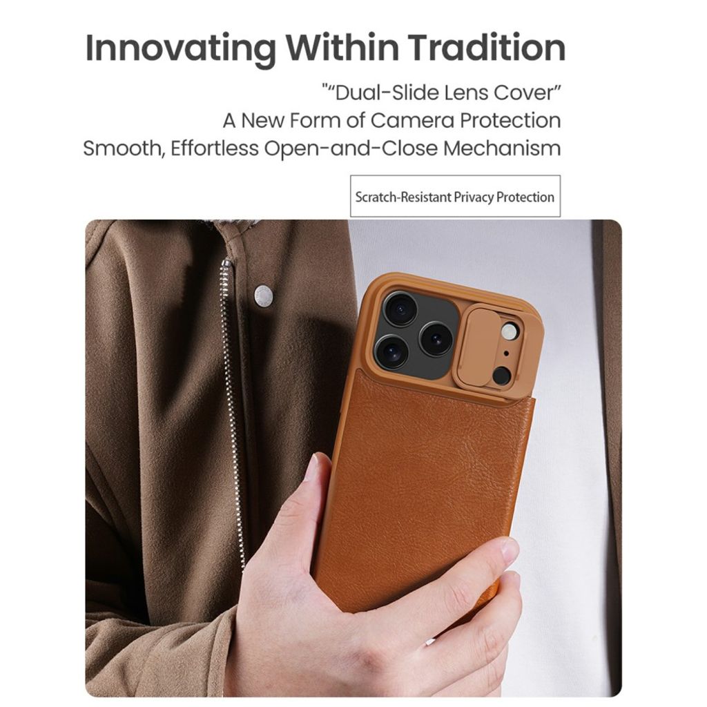 Nillkin iPhone 17 Pro/iPhone 18 Pro Fodral Qin Pro Svart