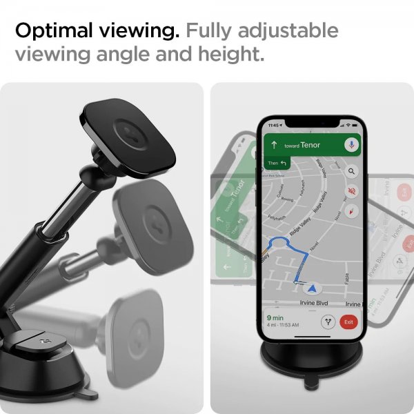 Spigen Bilhållare OneTap Magnetic Car Mount Dashboard Wireless Charging Svart
