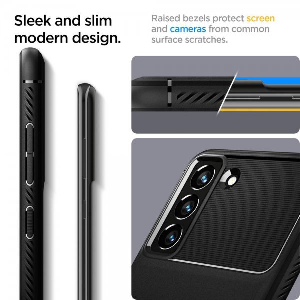Spigen Samsung Galaxy S21 FE Skal Rugged Armor Matte Black
