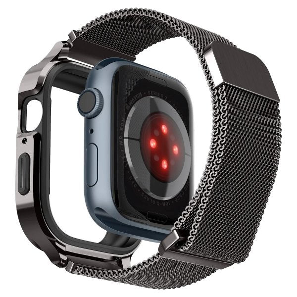 Spigen Apple Watch 40mm Skal med Armband Metal Fit Pro Graphite