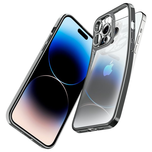 Spigen iPhone 14 Pro Skal Optik Crystal Chrome Gray
