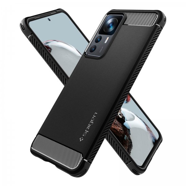 Spigen Xiaomi 12T/12T Pro Skal Rugged Armor Matte Black
