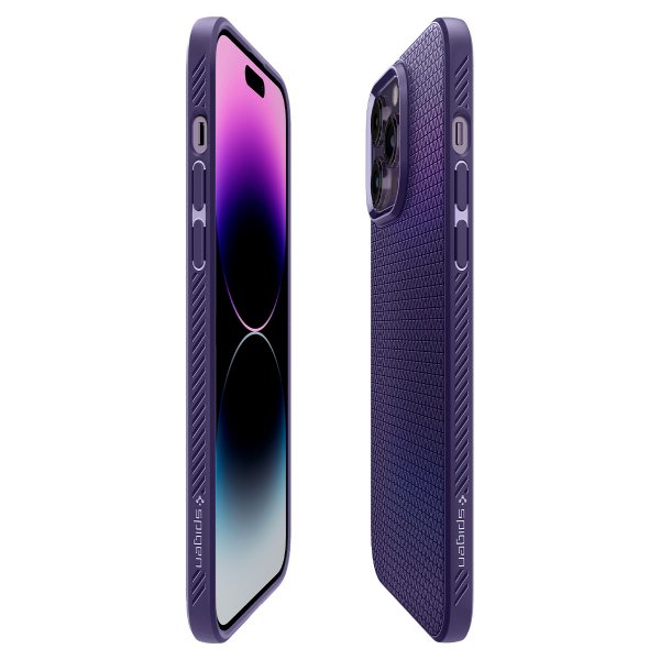 Spigen iPhone 14 Pro Max Skal Liquid Air Deep Purple
