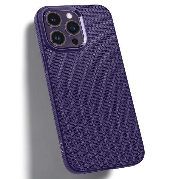Spigen iPhone 14 Pro Max Skal Liquid Air Deep Purple