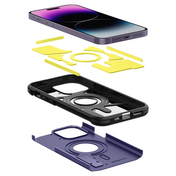 Spigen iPhone 14 Pro Max Skal Tough Armor MagFit Deep Purple