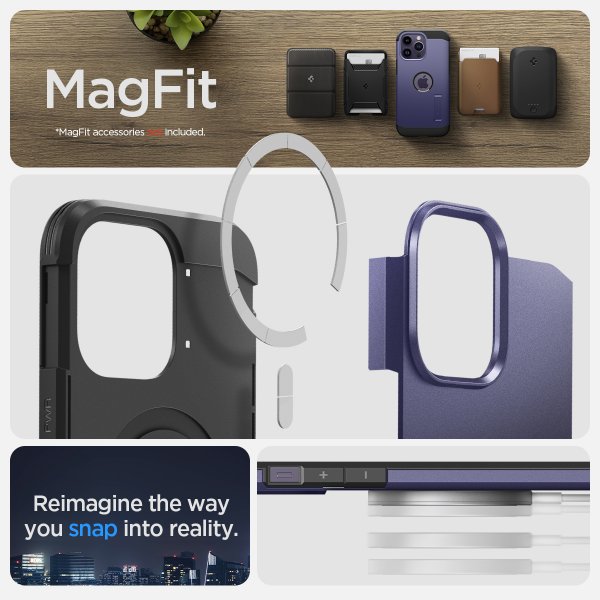 Spigen iPhone 14 Pro Max Skal Tough Armor MagFit Deep Purple