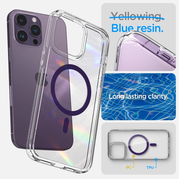 Spigen iPhone 14 Pro Skal Ultra Hybrid MagFit Deep Purple