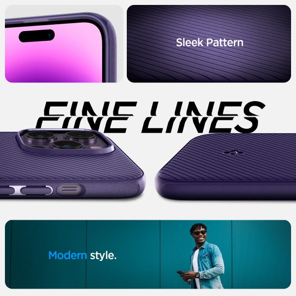 Spigen iPhone 14 Pro Skal Mag Armor MagFit Deep Purple