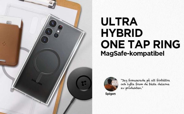 Spigen Samsung Galaxy S23 Ultra Skal Ultra Hybrid OneTap Ring MagSafe Svart