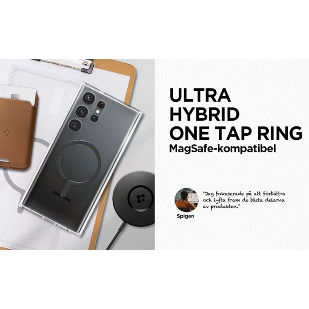 Spigen Samsung Galaxy S23 Ultra Skal Ultra Hybrid OneTap Ring MagSafe Svart