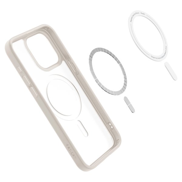 Spigen iPhone 15 Pro Skal Ultra Hybrid MagFit Frost Natural Titanium