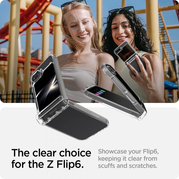 Spigen Samsung Galaxy Z Flip 6/Flip 7 FE Skal Ultra Hybrid Pro Crystal Clear