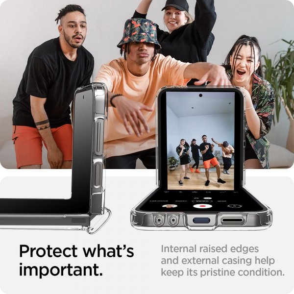 Spigen Samsung Galaxy Z Flip 6/Flip 7 FE Skal Ultra Hybrid Pro Crystal Clear
