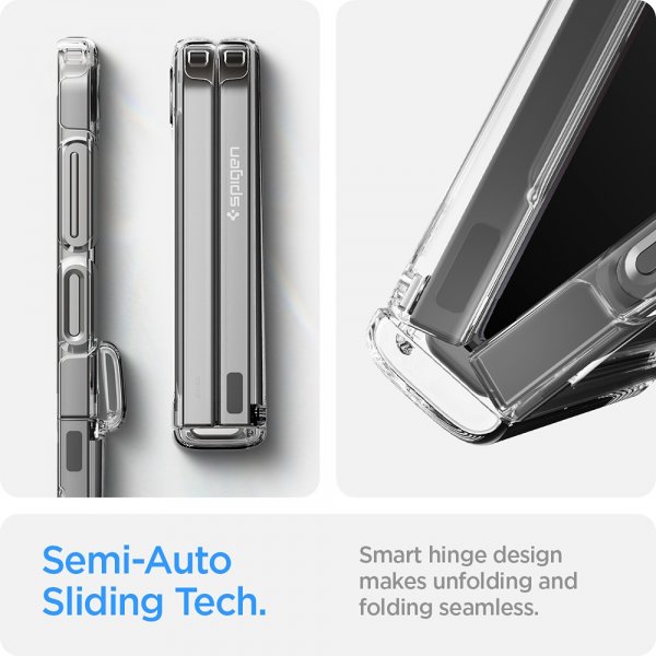 Spigen Samsung Galaxy Z Flip 6/Flip 7 FE Skal Ultra Hybrid Pro Crystal Clear