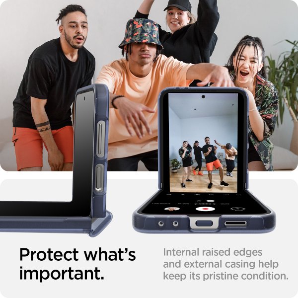 Spigen Samsung Galaxy Z Flip 6/Flip 7 FE Skal Ultra Hybrid Pro Frost Navy Blue