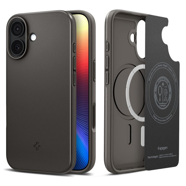 Spigen iPhone 17 Skal Thin Fit MagFit Gunmetal