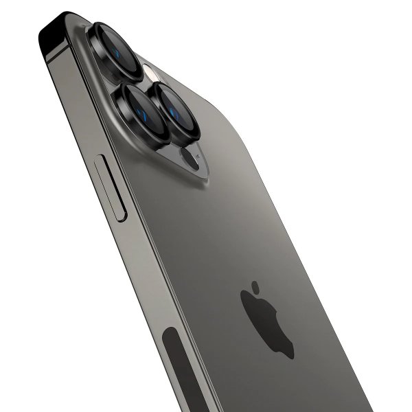 Spigen iPhone 14/15/16/17 Pro & Pro Max Kameraskydd GLAS.tR EZ Fit Optik Pro 2-pack Svart