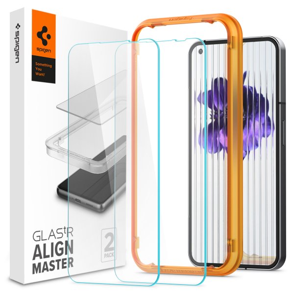Spigen Nothing Phone (1) Skärmskydd GLAS.tR ALIGNmaster 2-pack