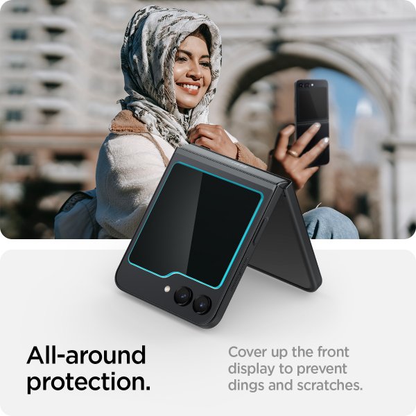 Spigen Samsung Galaxy Z Flip 5 Skärmskydd GLAS.tR EZ Fit 2-pack