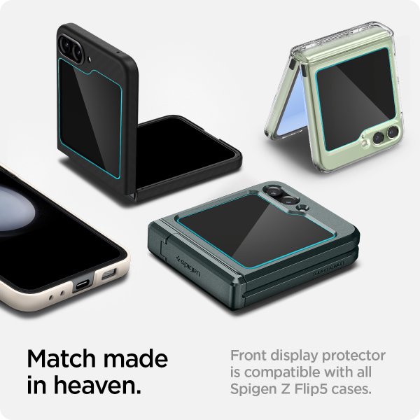 Spigen Samsung Galaxy Z Flip 5 Skärmskydd GLAS.tR EZ Fit 2-pack