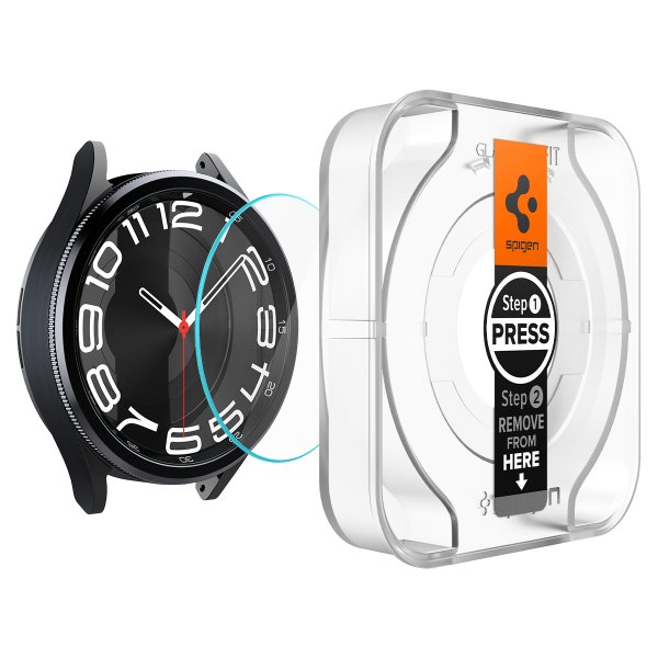 Spigen Samsung Galaxy Watch 6 Classic 43mm Skärmskydd GLAS.tR EZ Fit 2-pack