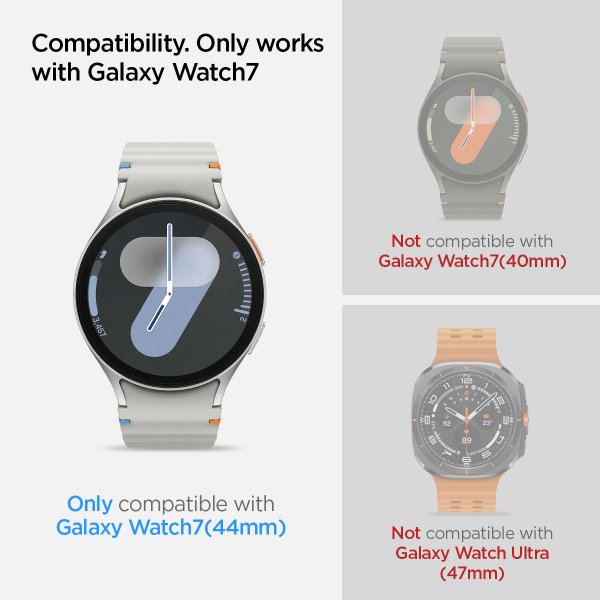 Spigen Samsung Galaxy Watch 7 44mm Skärmskydd GLAS.tR EZ Fit 2-pack