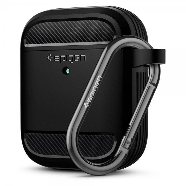Spigen AirPods 1/2 Skal Rugged Armor Svart