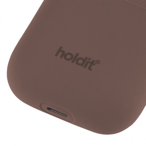 holdit AirPods (1/2) Skal Silikon Nygård Dark Brown