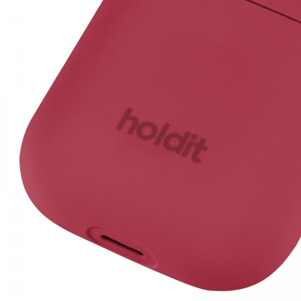 holdit AirPods 1/2 Skal Silikon Red Velvet