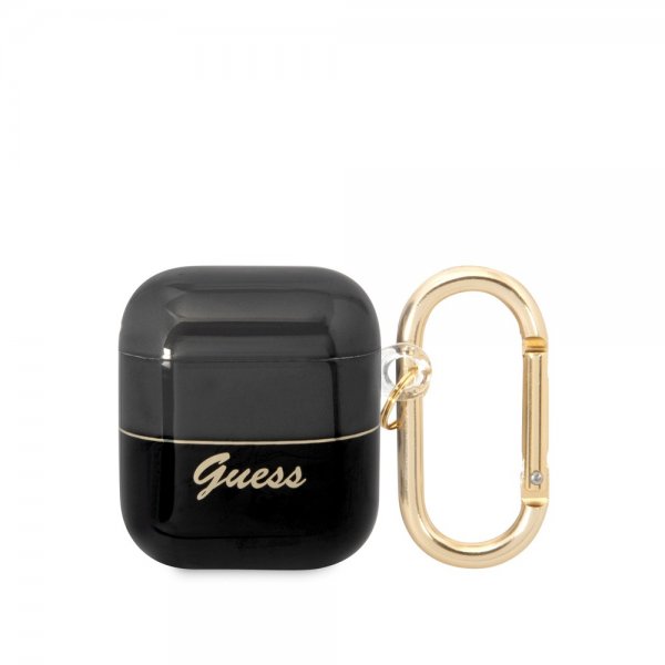 Guess AirPods 1/2 Skal Translucent Svart