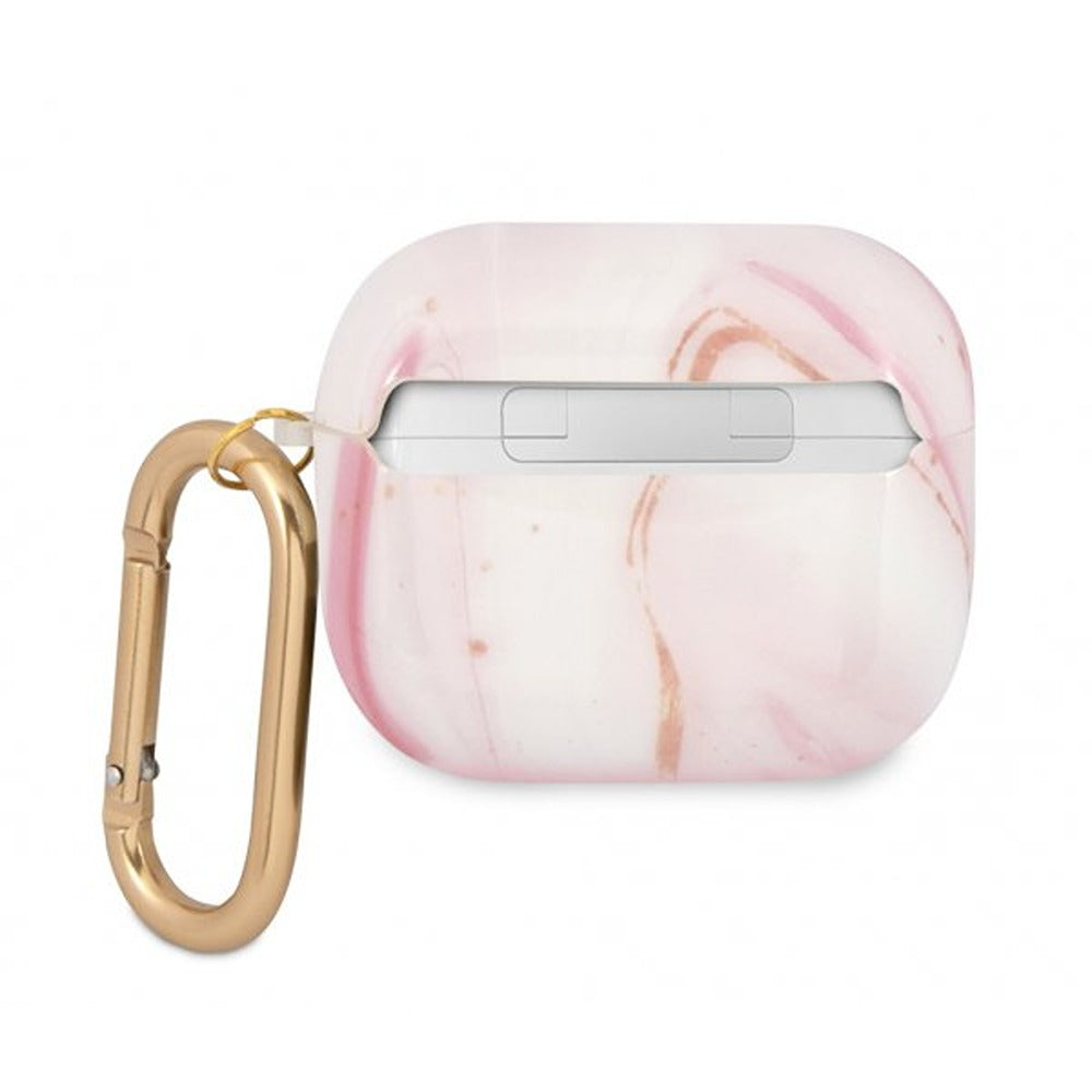 Guess AirPods 3 Skal Shiny Marble Rosa