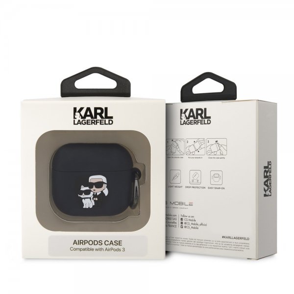 Karl Lagerfeld AirPods 3 Skal 3D Logo Svart