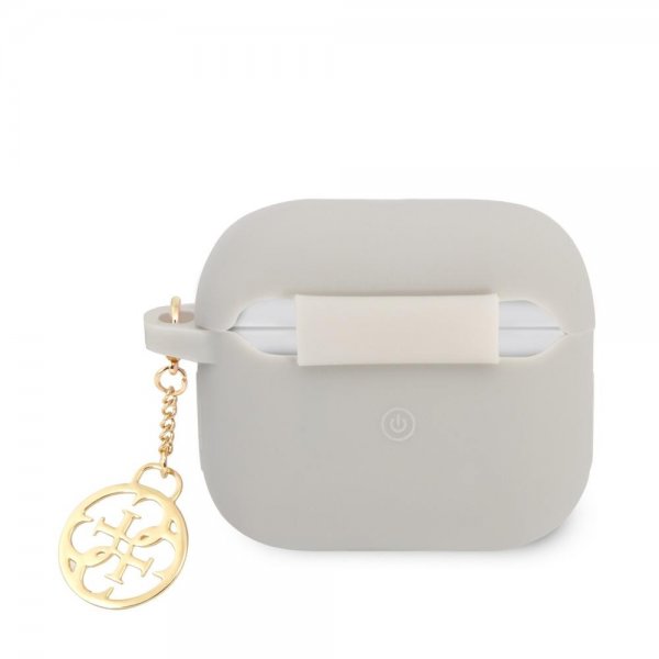 Guess AirPods 3 Skal Classic Logo 4G Charm Grå