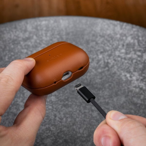 Fixed AirPods 3 Skal PodsLeather MagSafe Brun
