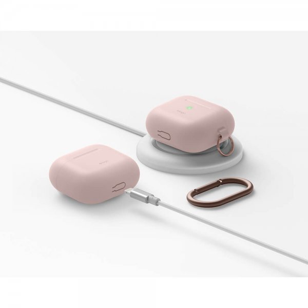 Elago AirPods 3 Skal Silicone Hang Case Sand Pink