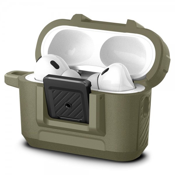 Spigen AirPods Pro 2 Skal Lock Fit Vintage Khaki